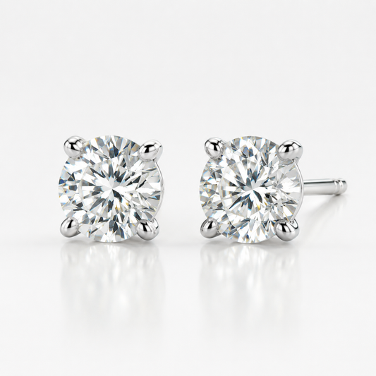 Moissanite Stud Earrings – 925 Sterling Silver